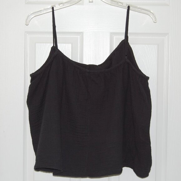 H&M Black Strap Shoulder Gauze Top Women 2XL (Bust: 50") - Picture 2 of 4
